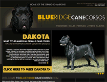 Tablet Screenshot of blueridgecanecorsos.com